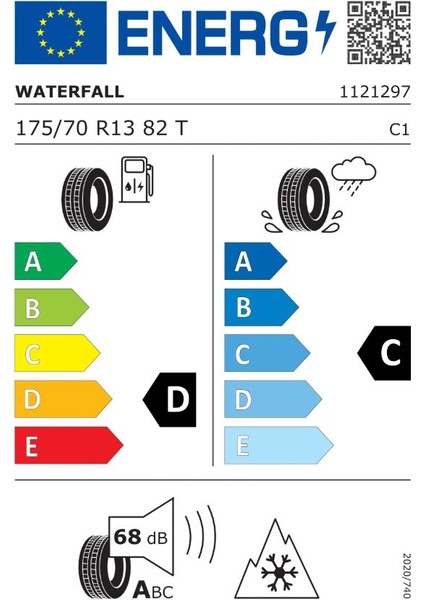 Waterfall 175/70R13 82T Snow Hıll 3 2025 Üretim Kış Lastiği