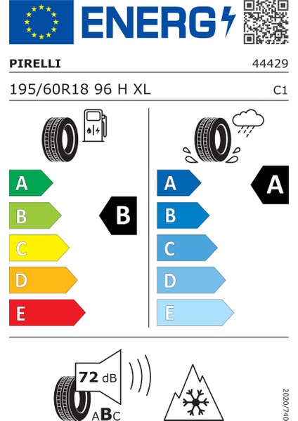 Pirelli 195/60R18 96H Xl Cinturato All Season Sf3 Oto Dört Mevsim (Üretim TARIHI:2026)