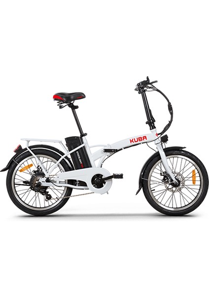 KUBASpeedlight Pro Elekrtikli Katlanabilir Bisiklet Beyaz