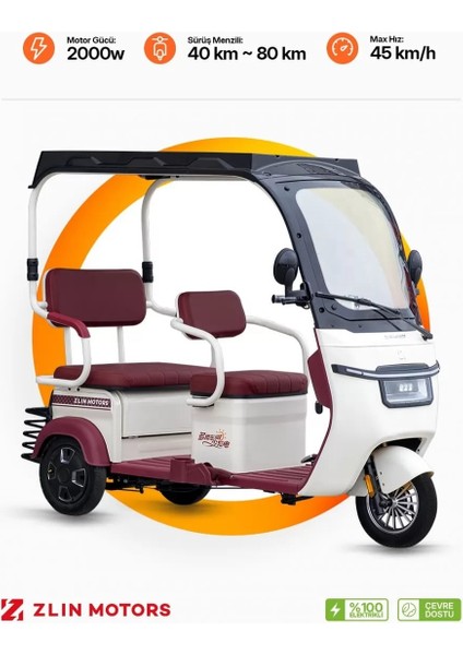 Zlin Motors- Troya Sun Güneş Enerjili Moped -2000 Watt