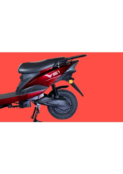 VoltaVs1 Elektrikli Moped 5 Akülü Kırmızı 2024